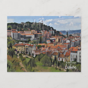 Lissabon - Grönten Portugal Vykort