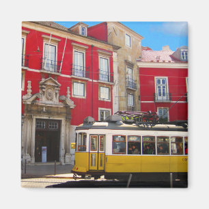 Lissabon Gult Tram Magnet