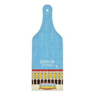 Lissabon gult tram vintage stil