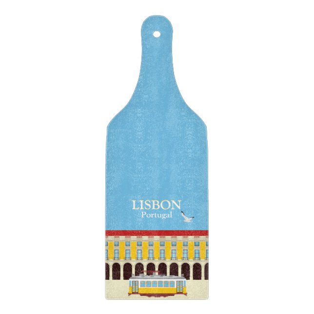 Lissabon gult tram vintage stil (Framsidan)