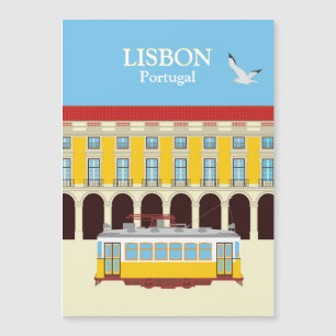 Lissabon gult tram vintage stil