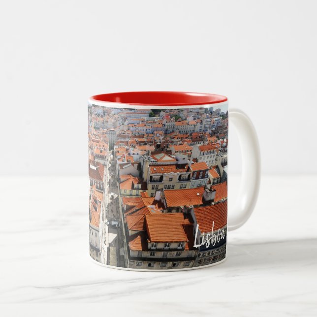 Lissabon - Lissabon - Lissabon - det verkliga Port Två-Tonad Mugg (Framsida höger)
