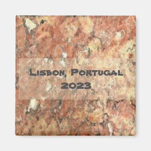 Lissabon Orange Brown Abstrakt Magnet