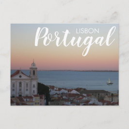 Lissabon Portugal Alfama Sunset Vykort