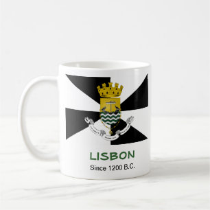 Lissabon Portugal Anpassningsbar City Flagga Mugg