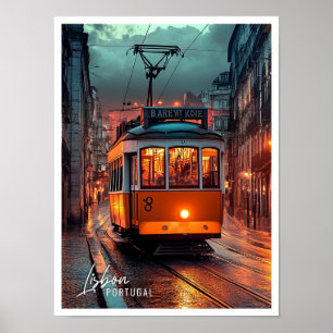 Lissabon Portugal är en vacker turist ställe Poster