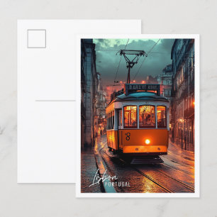 Lissabon Portugal är en vacker turist ställe Vykort