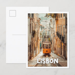 Lissabon Portugal Art resande berömd ställe Vykort