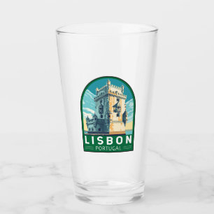 Lissabon Portugal Belem Torn Travel Retro Emblem Glaskopp