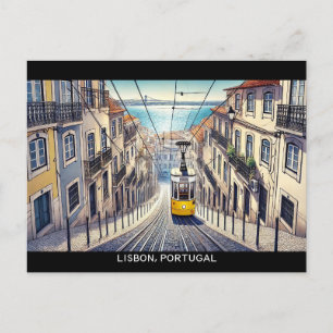 Lissabon Portugal Bica Funicular Vykort
