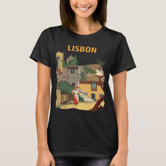 Lissabon Portugal Bystraße Resa T Shirt