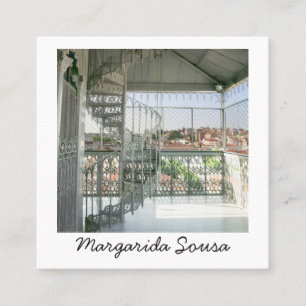Lissabon Portugal City Europe Photo Travel Turism Fyrkantigt Visitkort