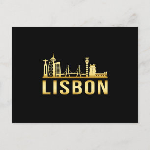 Lissabon Portugal City Skyline Cityscape Funny Gif Vykort