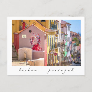 Lissabon, Portugal, färglöst bollplank, vykort