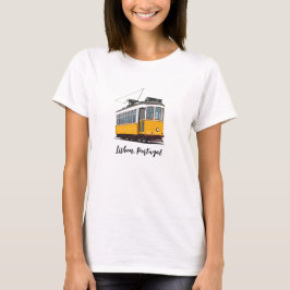 Lissabon Portugal Gult Tram T Shirt