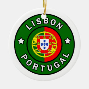 Lissabon Portugal Julgransprydnad Keramik