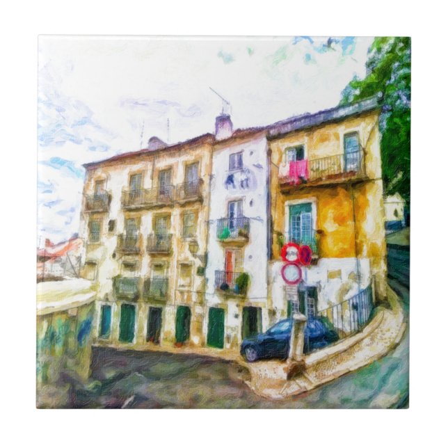 Lissabon Portugal Kakelplatta (Framsidan)