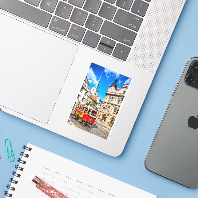 Lissabon Portugal Klistermärken (Laptop med iPhone)