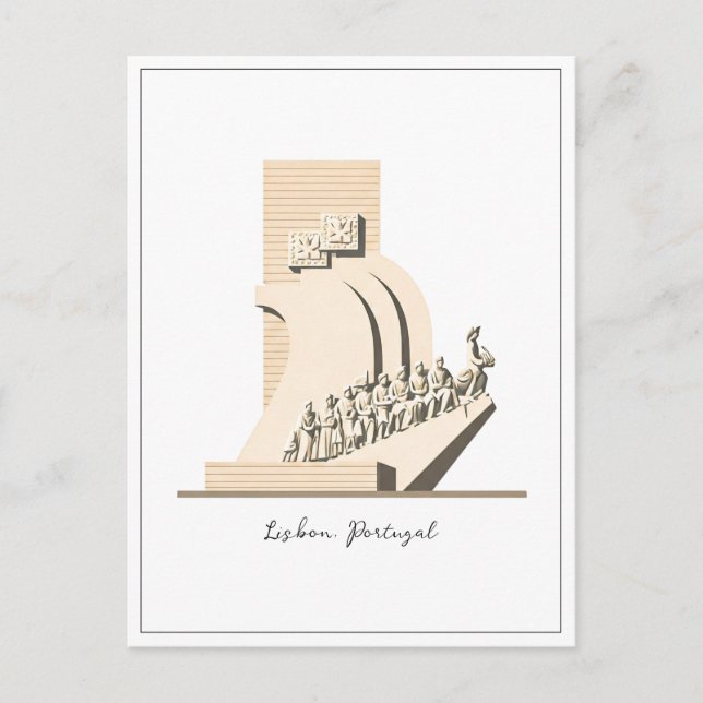 Lissabon Portugal Monumentet över upptäckterna Vykort (Framsida)