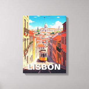 Lissabon Portugal Pantheon Alfama Anime Canvastryck