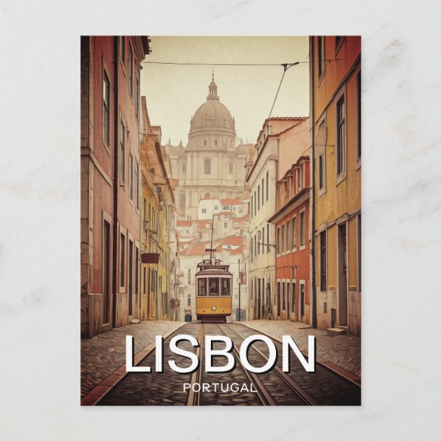 Lissabon Portugal Pantheon Alfama Vykort (Framsida)