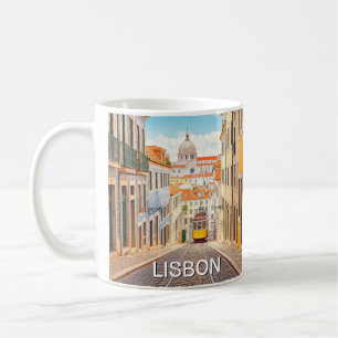 Lissabon Portugal Pantheon Alfama Watercolor Kaffemugg