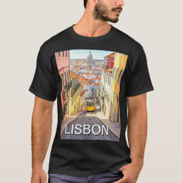 Lissabon Portugal Pantheon Alfama Watercolor T Shirt