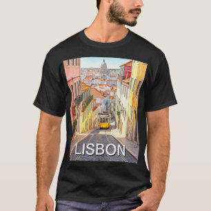 Lissabon Portugal Pantheon Alfama Watercolor T Shirt