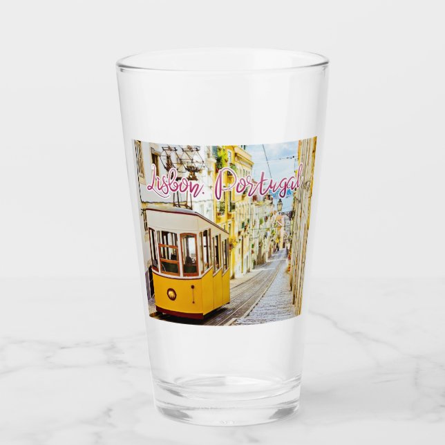 Lissabon, Portugal Pint Glass Glaskopp (Framsida)