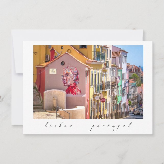 Lissabon, Portugal, Plattformskort Anteckningskort (Framsida)