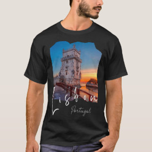 Lissabon Portugal Portugisiska Souvenirerna Belem T Shirt