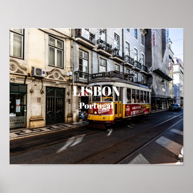 Lissabon, Portugal Poster (Framsidan)