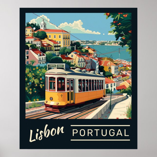 Lissabon Portugal Poster (Framsidan)