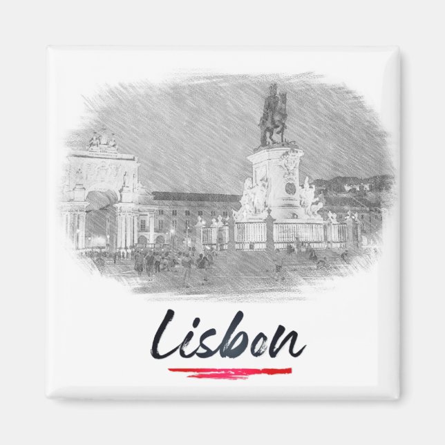 Lissabon - Portugal - Praça do Comércio Magnet (Framsidan)