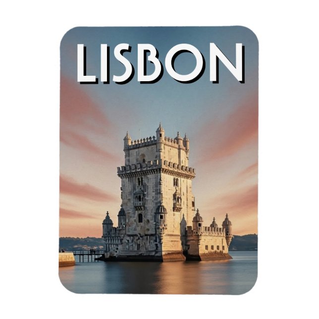 Lissabon Portugal Resa Belem Tower  Magnet (Vertikal)