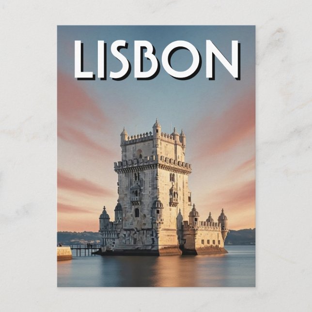 Lissabon Portugal Resa Belem Tower  Vykort (Framsida)