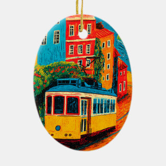  Lissabon Portugal Resa  Julgransprydnad Keramik