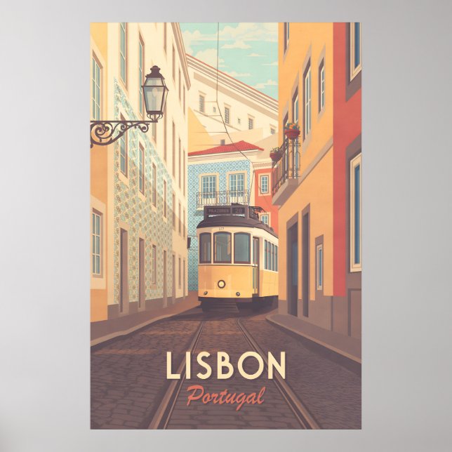 Lissabon Portugal Resaaffisch Poster (Framsidan)