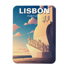 Lissabon - Portugal - resematerial för upptäckter Magnet