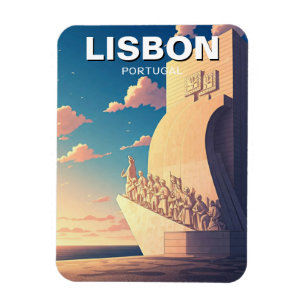Lissabon - Portugal - resematerial för upptäckter Magnet