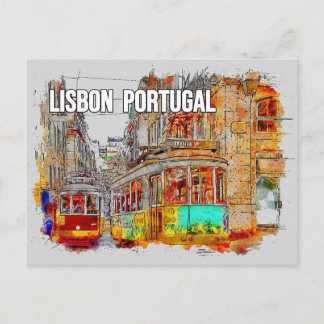 Lissabon, Portugal Reseskickkort Vykort
