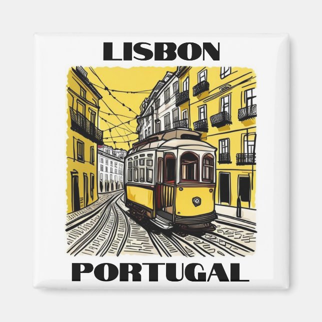 Lissabon, Portugal - Resor - Magnet (Framsidan)
