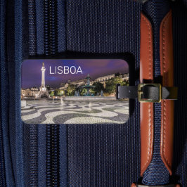 Lissabon Portugal Rossio Square Helgdag Souvenir Bagagebricka