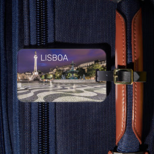 Lissabon Portugal Rossio Square Helgdag Souvenir Bagagebricka