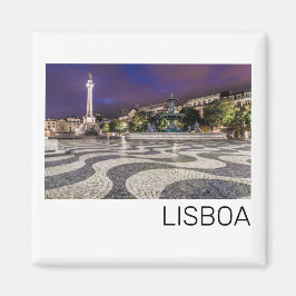 Lissabon Portugal Rossio Square Helgdag Souvenir Magnet