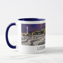 Lissabon Portugal Rossio Square Helgdag Souvenir