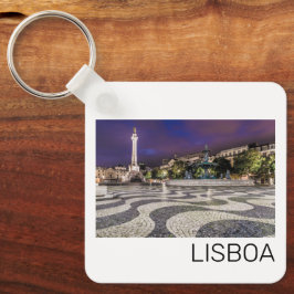 Lissabon Portugal Rossio Square Helgdag Souvenir Nyckelring