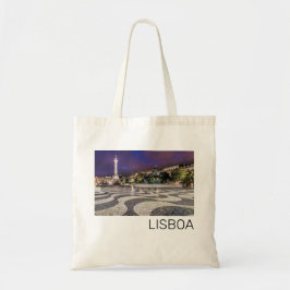 Lissabon Portugal Rossio Square Helgdag Souvenir Tygkasse