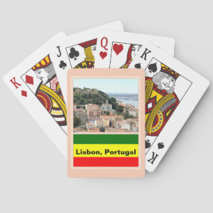 Lissabon, Portugal Skyline Casinokort