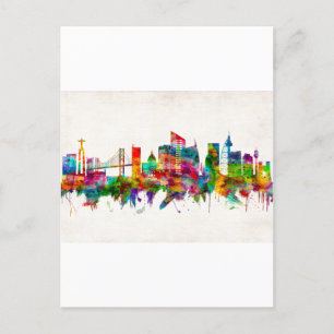 Lissabon Portugal Skyline Helg Vykort